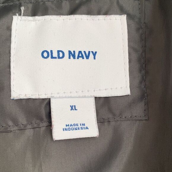 Old Navy Puffer Men’s Jacket Full Zip Pockets Black Coat Size XL - Picture 7 of 8